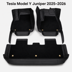 Dual-Layer 3D Floor Mats for Tesla Model Y 2025–2026 – PU Nappa Leather & Removable Carpet | Australian RHD