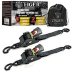 50mm x 3m Heavy Duty Auto Retractable Ratchet Straps 2-Pack