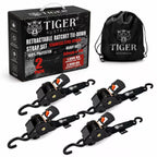 Tiger Australia 50mm x 3m Heavy Duty Auto Retractable Ratchet Straps 4-Pack