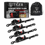 Tiger Australia 25mm x 3m T-Handle™ Retractable Ratchet Straps 4-Pack