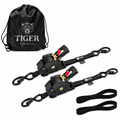 Tiger Australia 25mm x 3m Auto Retractable Ratchet Straps with Soft Loops 2-Pack