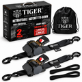 Tiger Australia 50mm × 3m Slow-Retracting Design Ratchet Straps With Soft Loops 4-Pack