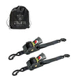 50mm x 4.5m Heavy Duty Auto Retractable Ratchet Straps 2-Pack