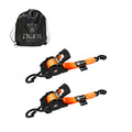 50mm x 4.5m Heavy Duty Auto Retractable Ratchet Straps 2-Pack