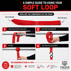 Tiger Australia 25mm x 4.5m Retractable Ratchet Straps with Soft Loops – 4 Pack (Red Limited Edition)