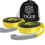 50mm x 4m Heavy Duty Vehicle Recovery Tow Strap for 4x4, Truck, SUV 2-Pack
