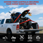 Tiger Australia 50mm x 4.5m Heavy Duty Retractable Ratchet Straps with Soft Loops 2-Pack(Red Limited Edition)