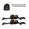 50mm x 4.5m Retractable E-Track Ratchet Straps-New Release Stainless Steel Spring Design