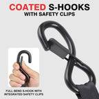 25mm x 3m Auto Retractable Ratchet Straps 4-Pack