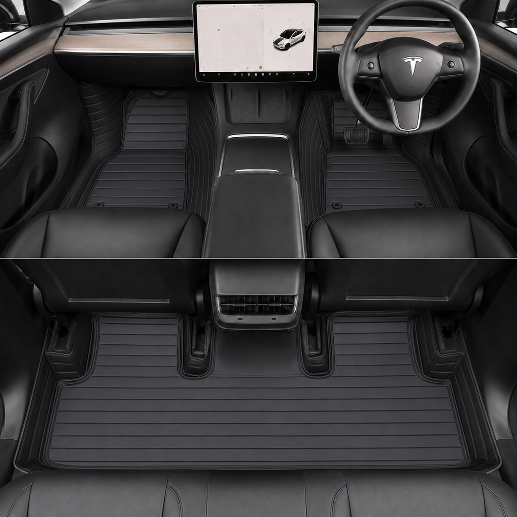 3D All-Weather PU Nappa Floor Mats for Tesla Model 3 2019–2023 | Australian RHD