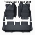 3D All-Weather PU Nappa Floor Mats for Tesla Model Y 2022–2024 – Australian RHD
